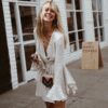 shoulder mini dress Off-Shoulder Ruffle Mini Dress XL / White