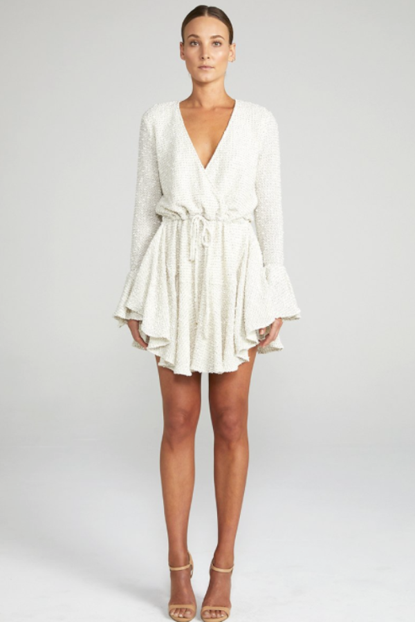 shona joy white mini dress