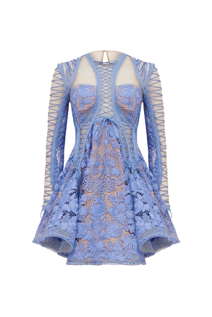 Thurley - Bluebell Lace Mini Dress | All The Dresses