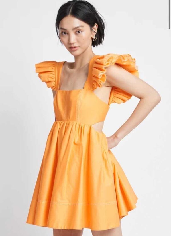 Aje - Midsummer Mini Dress - Yellow/Orange | All The Dresses