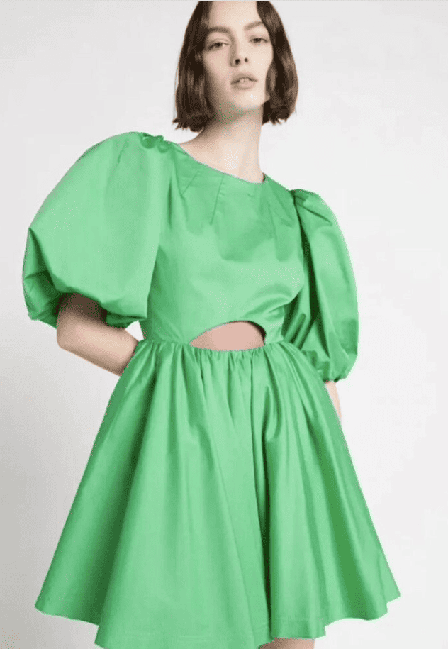 Aje Colette Cut Out Mini Dress - Green - Get Dressed Hire