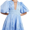 Aje Fallingwater Gathered Midi Dress - Blue - Get Dressed Hire