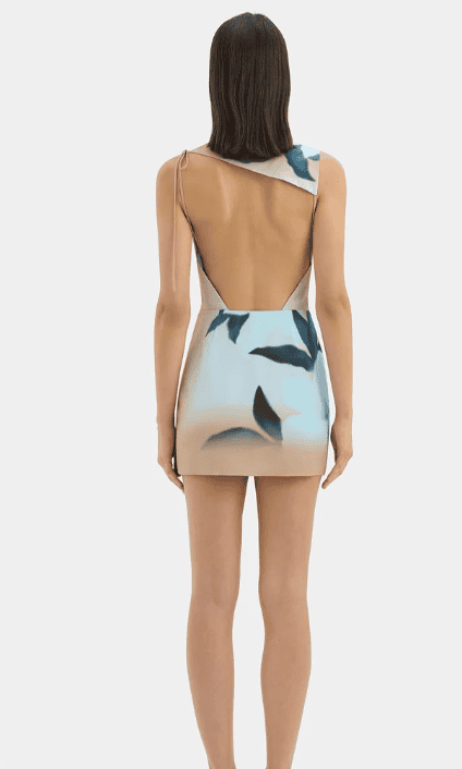 SIR. The Label Serene Mini Dress - Blue Floral - Image 2