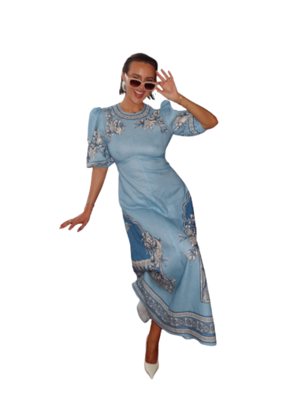 Alemais x La Sirena Exclusive Villa Romantica Midi Dress